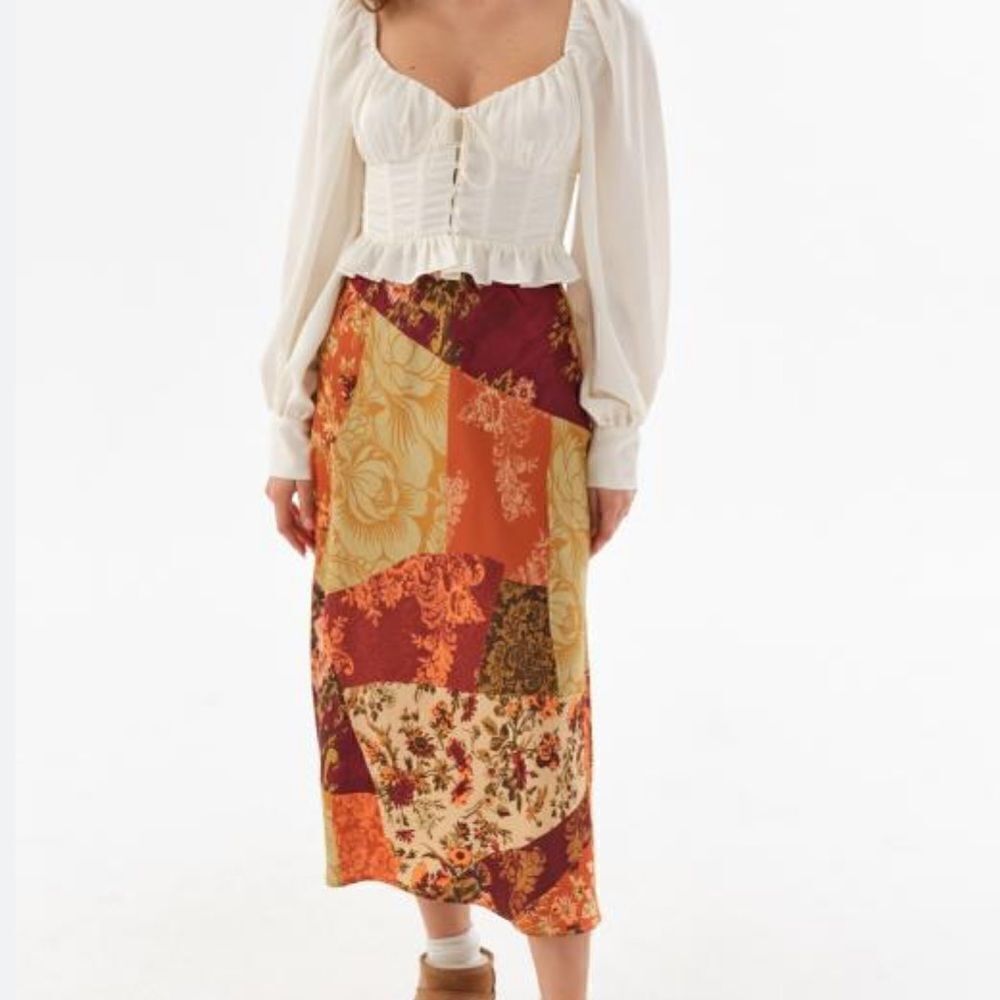 UO Molly Slinky midi slip skirt size XS